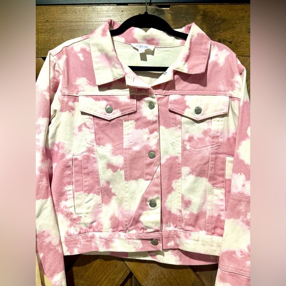 NWOT Peach Love California Tie Dye Fringe Jacket Sz L - Picture 11 of 16